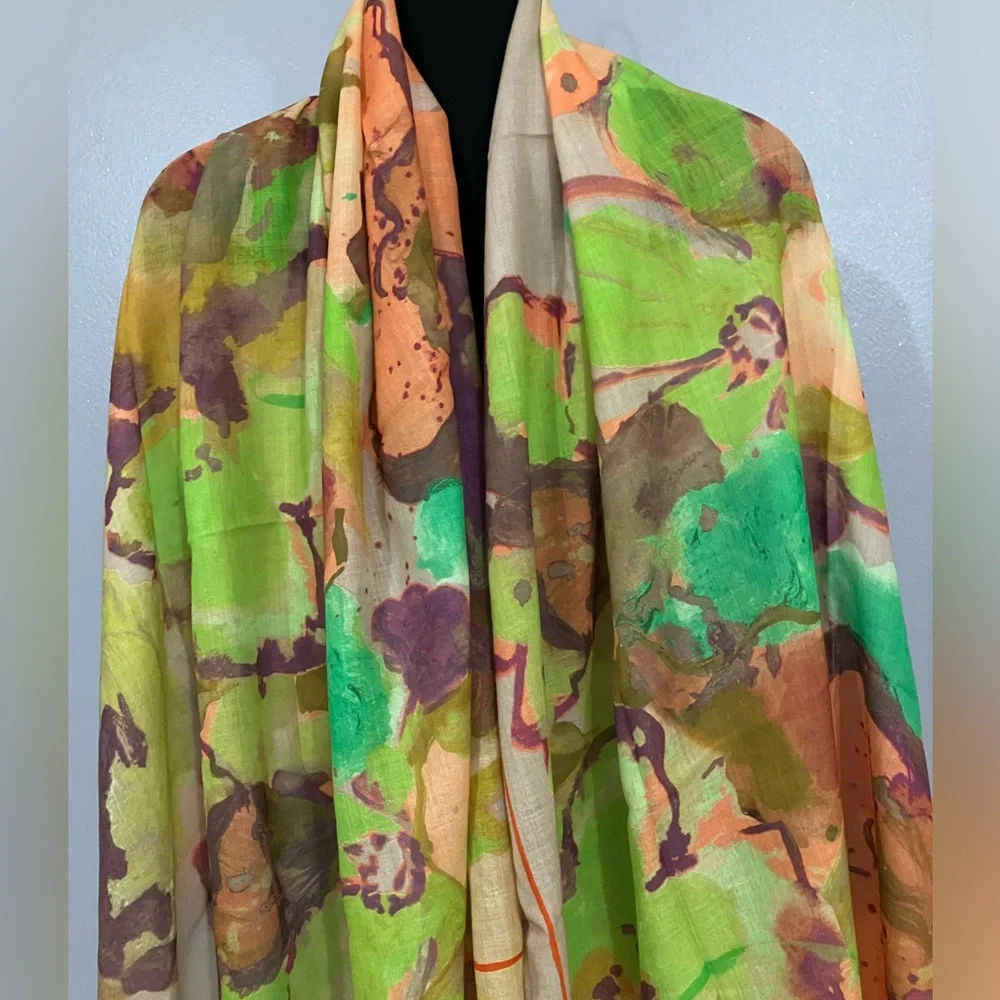 100% Wool Purificacion Garcia  Mainau Wool Scarf - Picture 3 of 8